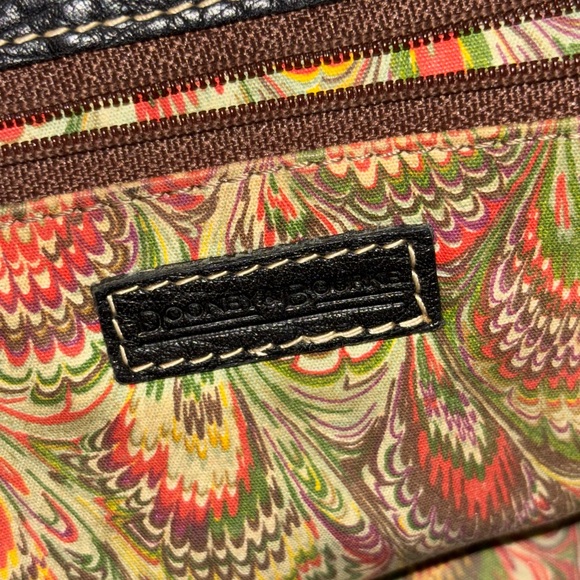 Vintage Dooney & Bourke Black Pebbled Lock and Key Handbag Rare Tag Style - Picture 6 of 7